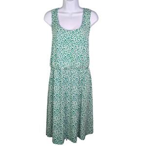 Kaileigh Dress Womens 3X Green Floral Romantic Cottagecore Feminine Flowy Midi